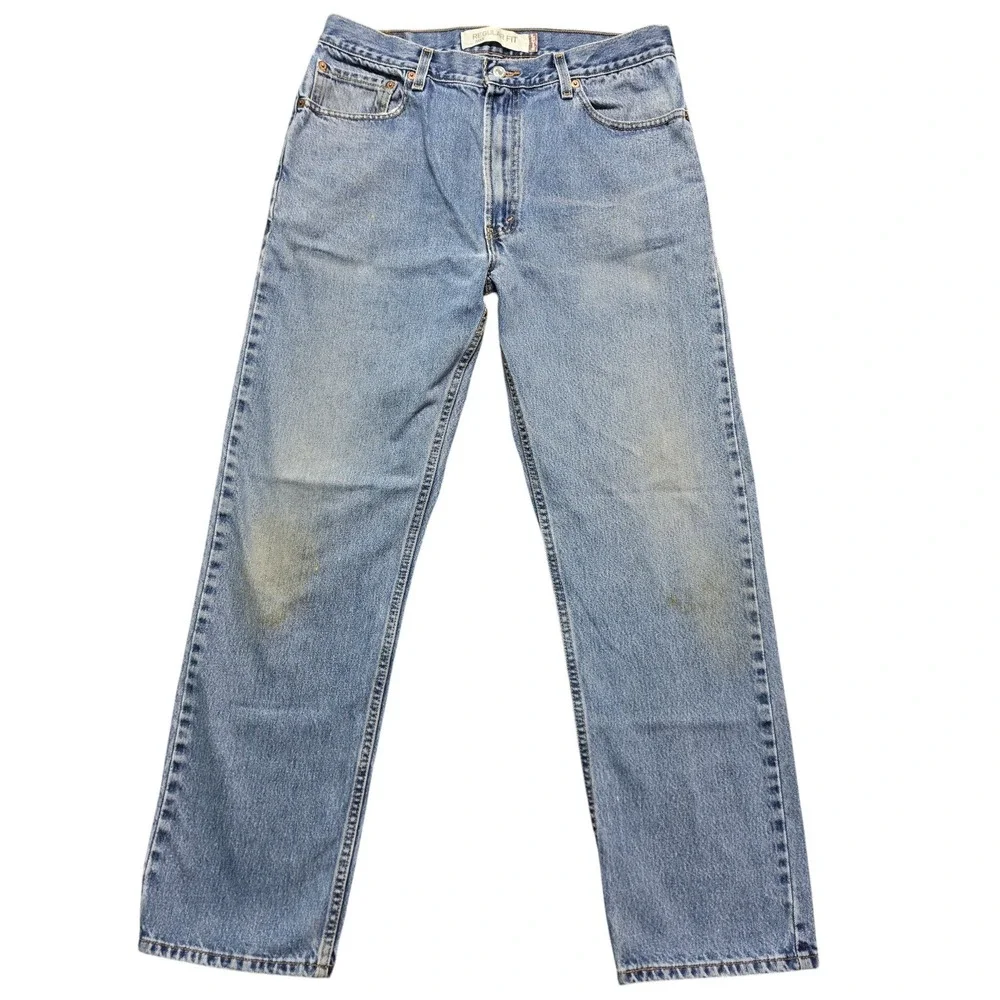Vintage 505 Regular Fit Straight Leg Jeans Mens 36x32 Blue Levis 00505-4886